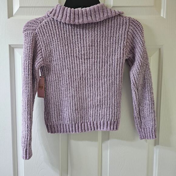 Btween Kids 6X Lilac Chenille Hoodie Sweater Metallic Knit NWT Holiday Cozy - Picture 5 of 10